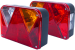 Ljusset: DOBPLAST bakljus + DOBPLAST LED-positionsljus + MANTES 7m 13-polig kabelhärva + snabbkopplingar