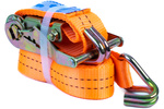 Set med fyra UNITRAILER 4m/25mm/1t orange transportband med spännare