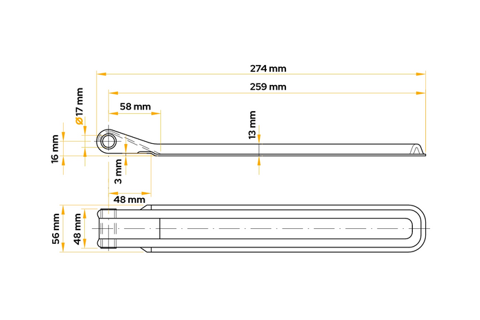UNITRAILER BSCH 10-270 släpgångjärn