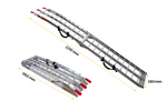 UNITRAILER ALR002 hopfällbara ramper aluminiumramper för släpvagnar 221cm 680kg med rem, set om 2