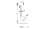 KNOTT TK48 stödhjul, korrugerat rör, 300 kg, 48 mm, 700-940 mm