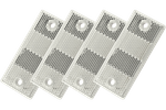Rektangulära vita reflexer med hål DOBPLAST 90x40mm SET 4x reflexer