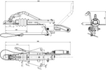 KNOTT KF17C påskjutsbroms K20B-koppling för en 1700 kg släpvagn med dragstång av V-typ