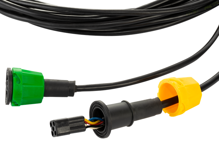 MANTES elinstallation släpkablar 4,7 m 7-stifts pluggbajonetter 2x 5-stift + 2x 2-stift