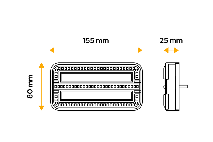 TT Technology TT.12028DI LED-bakljus 3 funktioner universal