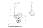 AL-KO 1863497 automatiskt stödhjul med handtag 400kg 60mm 775-1010mm