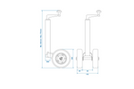 ProPlus 341508V02 stödhjul 150 kg 48 mm 550-770 mm