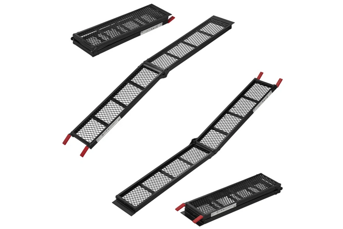 ProPlus 390094 hopfällbara ramper stålramper för släpvagnar 203 cm 680 kg set om 2