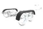 Set med två tandemstänkskärmar för en 13-14" DOMAR D20300 trailer, platta hjulhus 1500/240mm