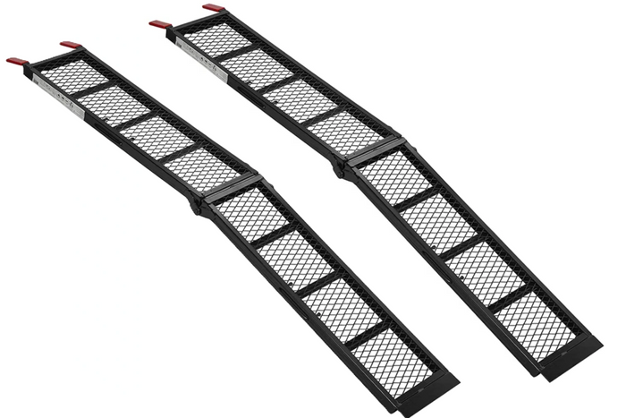 ProPlus 390094 hopfällbara ramper stålramper för släpvagnar 203 cm 680 kg set om 2