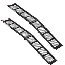 ProPlus 390094 hopfällbara ramper stålramper för släpvagnar 203 cm 680 kg set om 2