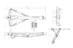 KNOTT 6X1197.007 utdragbar hörnstödsstabilisator för släpvagn 1100kg 498mm