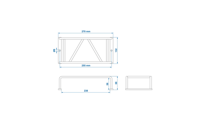 ProPlus bakre släpvagnsljusskyddsgaller bakljusskydd 270x132x68mm