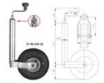 WINTERHOFF ST48-260LB stödhjul 150kg 48mm 500-710mm