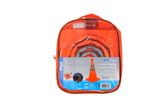 ProPlus 540319 LED-trafikkon, hopfällbar varningskon, 41 cm