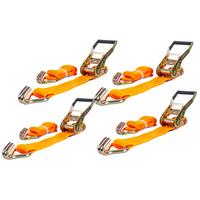Set med fyra UNITRAILER 5m/50mm/5t orange transportband med spännare