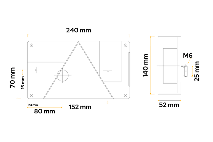 ASPÖCK Multipoint I baklykta, 6 funktioner, höger