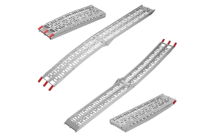 ProPlus 390096 hopfällbara ramper aluminiumramper för släpvagnar 220 cm 680 kg set om 2