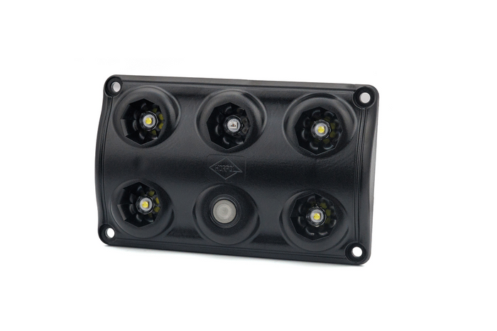 HORPOL LWD2157/CZ LED 900lm svart bilkupélampa med strömbrytare och röd diod
