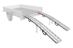 UNITRAILER ALR003 hopfällbara ramper aluminiumramper för släpvagnar 221cm 680kg med rem och stöd, set om 2