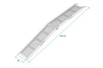 ProPlus 390094 hopfällbara ramper stålramper för släpvagnar 203 cm 680 kg set om 2